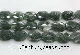 CGQ530 18*22mm - 18*25mm faceted octagonal green phantom quartz beads