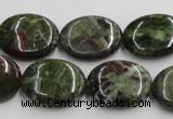 CGR11 16 inches 15*20mm oval green rain forest stone beads wholesale