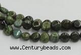 CGR14 16 inches 6mm flat round green rain forest stone beads wholesale