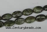 CGR27 15.5 inches 8*12mm oval green rain forest stone beads