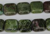 CGR33 15.5 inches 14*14mm square green rain forest stone beads