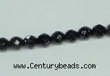 CGS105 15.5 inches 6mm faceted round blue goldstone beads wholesale