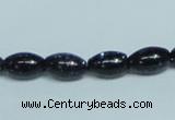 CGS121 15.5 inches 8*12mm rice blue goldstone beads wholesale