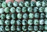 CGS604 15 inches 12mm round green spot stone beads wholesale