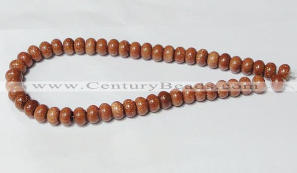 CGS65 15.5 inches 8*12mm rondelle goldstone beads wholesale