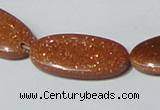 CGS80 15.5 inches 15*30mm oval goldstone beads wholesale