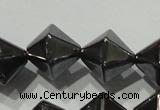 CHE218 15.5 inches 12*12mm faceted bicone hematite beads wholesale