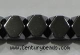 CHE224 15.5 inches 10*10mm faceted cube hematite beads wholesale