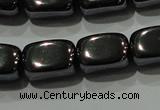 CHE249 15.5 inches 8*12mm cuboid hematite beads wholesale