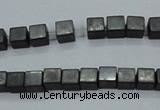 CHE415 15.5 inches 2*2mm cube matte hematite beads wholesale