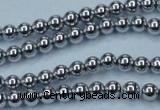 CHE423 15.5 inches 4mm round plated hematite beads wholesale