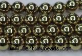 CHE435 15.5 inches 10mm round plated hematite beads wholesale