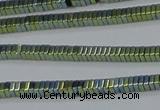 CHE560 15.5 inches 1*2*2mm square plated hematite beads wholesale