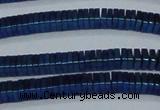 CHE584 15.5 inches 1*4*4mm square plated hematite beads wholesale