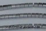 CHE598 15.5 inches 3*3mm cube plated hematite beads wholesale