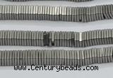 CHE618 15.5 inches 1*2*2mm square matte plated hematite beads