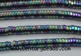 CHE646 15.5 inches 1*2mm tyre plated hematite beads wholesale