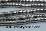 CHE661 15.5 inches 1*4mm tyre plated hematite beads wholesale