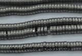 CHE670 15.5 inches 1*2mm tyre matte plated hematite beads