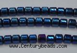 CHE781 15.5 inches 2*2mm drum plated hematite beads wholesale