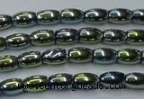 CHE798 15.5 inches 3*5mm rice plated hematite beads wholesale