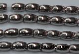 CHE802 15.5 inches 4*6mm rice plated hematite beads wholesale