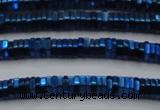 CHE839 15.5 inches 1*3mm hexagon plated hematite beads wholesale