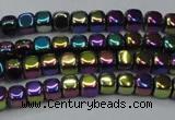 CHE860 15.5 inches 3*3mm dice platedhematite beads wholesale
