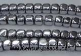 CHE866 15.5 inches 4*4mm dice platedhematite beads wholesale