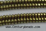 CHE964 15.5 inches 1.5*3mm rondelle plated hematite beads wholesale