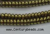 CHE968 15.5 inches 2*4mm rondelle plated hematite beads wholesale