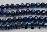 CHE977 15.5 inches 4*4mm plated hematite beads wholesale