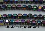 CHE985 15.5 inches 4*4mm plated hematite beads wholesale