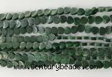 CHG104 15.5 inches 6mm flat heart African jade gemstone beads wholesale