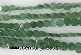 CHG124 15.5 inches 8mm flat heart green aventurine beads wholesale