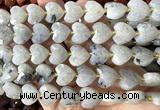 CHG372 15 inches 14mm faceted heart labradorite gemstone beads