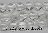 CHG92 15.5 inches 10*10mm faceted heart white crystal beads wholesale