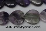 CHG97 15.5 inches 18*18mm faceted heart amethyst beads wholesale