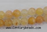 CHJ03 15.5 inches 8mm round honey jade stone beads wholesale