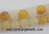 CHJ04 15.5 inches 10mm round honey jade stone beads wholesale