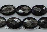 CHS07 15.5 inches 13*18mm faceted oval natural hypersthene gemstone beads