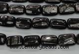 CHS88 15.5 inches 8*12mm rectangle natural hypersthene beads