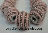 CIB470 14*14mm drum fashion Indonesia jewelry beads wholesale