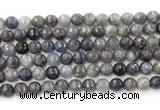 CIL119 15.5 inches 8mm faceted round iolite gemstone beads