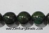 CIS03 15.5 inches 10mm round green iron stone beads wholesale