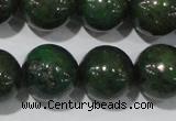 CIS04 15.5 inches 12mm round green iron stone beads wholesale