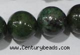 CIS05 15.5 inches 14mm round green iron stone beads wholesale