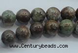 CJA02 15.5 inches 10mm round green jasper beads wholesale