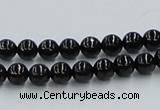 CJB02 16 inches 6mm round natural jet gemstone beads wholesale