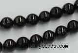 CJB03 16 inches 8mm round natural jet gemstone beads wholesale